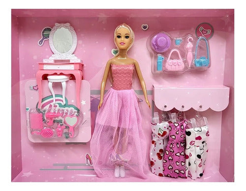 Muñeca Tiny Fashion Con Accesorios Sebigus 53537