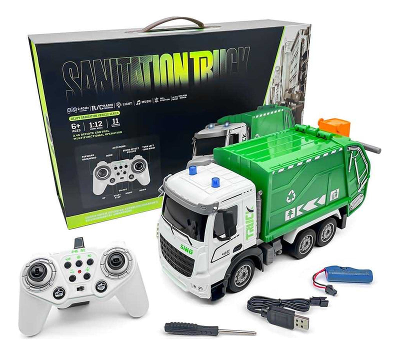 Camion De Basura Control Remoto Luz Sonido 1:12 Cresko Ft995