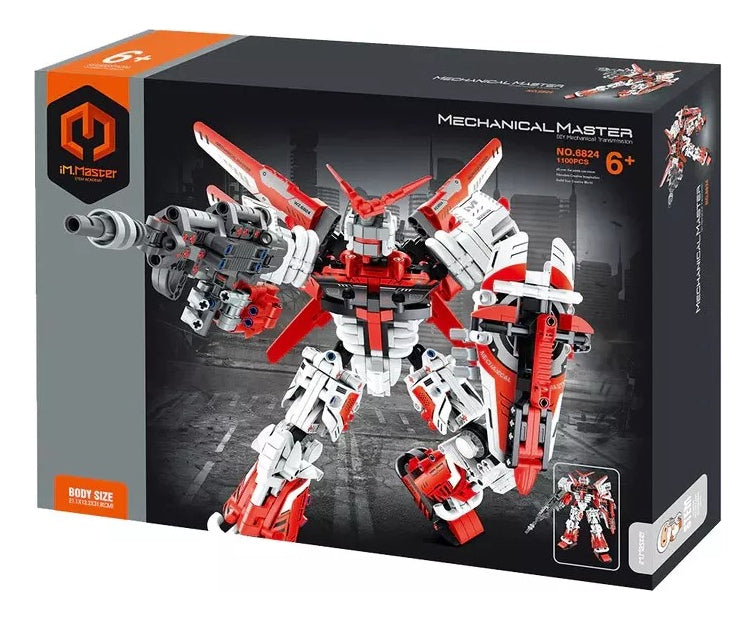 Robot Soldier Red 1100 Piezas Bloques P/armar Ft182