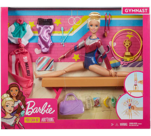Barbie Muñeca Gimnasta Barra De Equilibrio Orig.mattel Gjm72