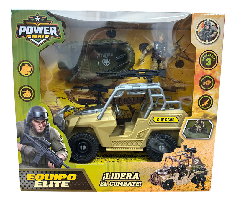 Playset Militar Con Figura Y Accesorios Sebigus 55535 Color Marrón