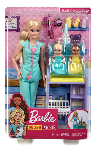 Barbie Muñeca Quiero Ser Pediatra Original Mattel Dhb63