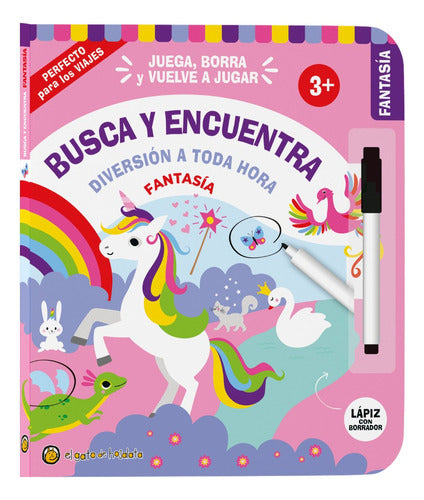 Libro Busca Y Encuentra Fantasía-escribe Y Borra -con Lápiz: No, De Equipo Editorial Guadal. Serie No, Vol. 1. Editorial Guadal, Tapa Dura, Edición 1 En Espa...