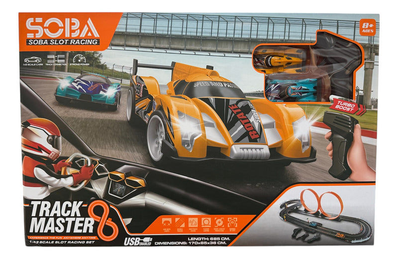 Pista De Carreras Soba Slot Racing Con 2 Loop Autos C/luz