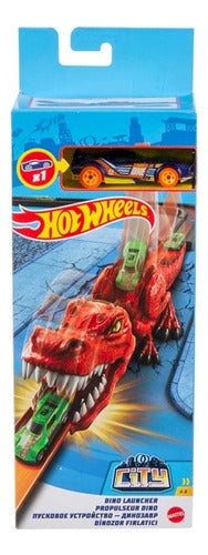 Hot Wheels Pista Lanzador Dinosaurio O Tiburon Gvf41 Mattel