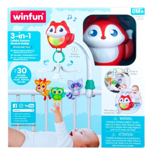 Movil Cunero Musical Zorro Para Bebe Marca Winfun 720015