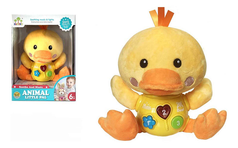 Peluche Pato Interactivo Con Luz Y Sonido Fl244
