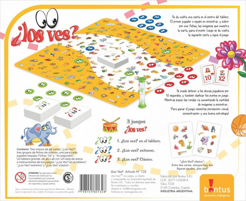 Los Ves Juego De Mesa Edicion Grande Original Bontus 132