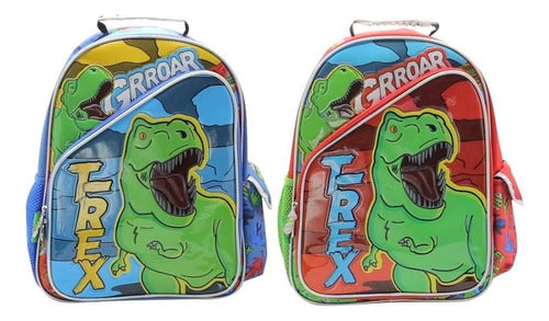 Mochila De Espalda Mundo Dinos Di082 16'' Color Azul