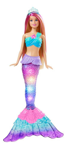 Barbie Muñeca Sirena Luces Magicas Orig.mattel Hdj36
