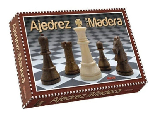 Ajedrez Simil Madera Juego De Mesa Tradicional Nupro 1033