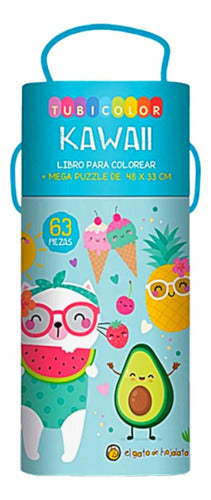 Libro Para Colorear Kawaii Tubicolor C/rompecabezas 3639