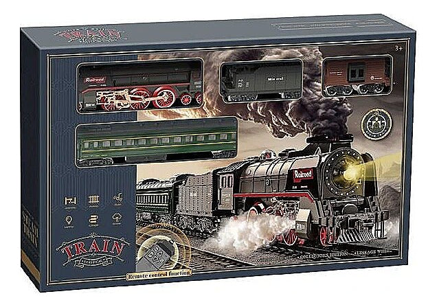 Tren A Radio Control Pasajeros Y Carga Luz Efecto Humo Usb