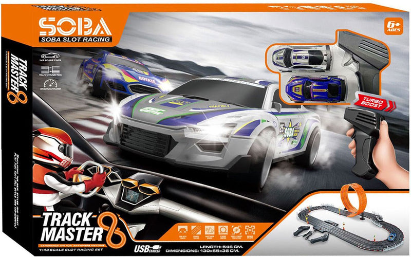 Pista De Carreras Soba Slot Racing Con Loop Autos C/luz