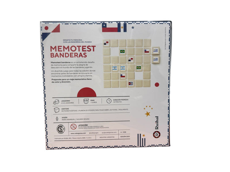 Memotest Banderas Gran Juego De La Memoria Original Ruibal