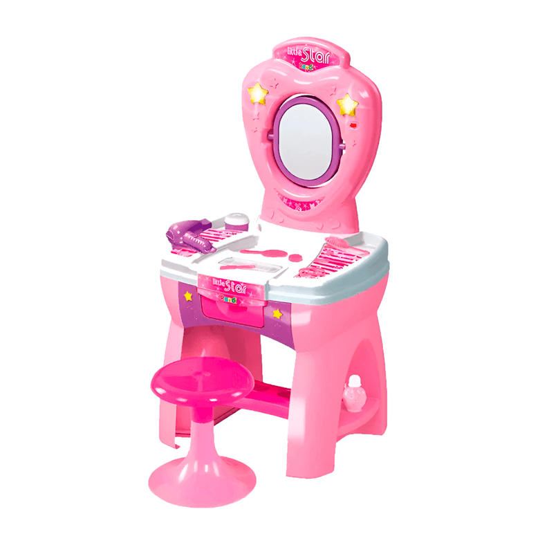 Tocador Little Star Luz Pinturas Con Banquito Original Rondi