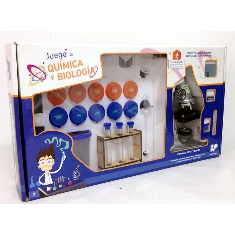 Juego De Quimica Y Biologia Galileo Con Microscopio Incluido
