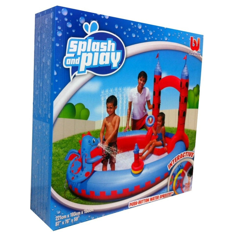 Pileta Inflable Interactiva Spray Castillo Bestway 53037