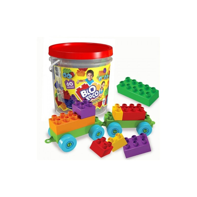 Blokoco Bloques Grandes Tipo Rasti 60 Piezas Dimare