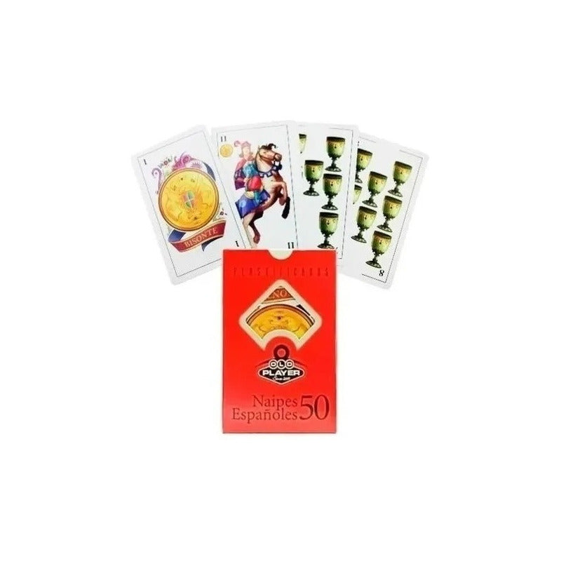 Naipes Cartas Españolas 50 Cartas Plastificadas Old Player