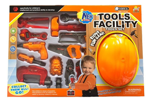 Mega Set De Herramientas Juego Didactico Con Casco 50747