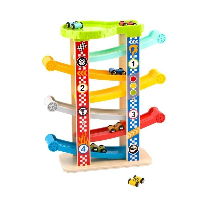 Torre Deslizante C/piezas Madera Y Plasticas Tooky Toy Ft685