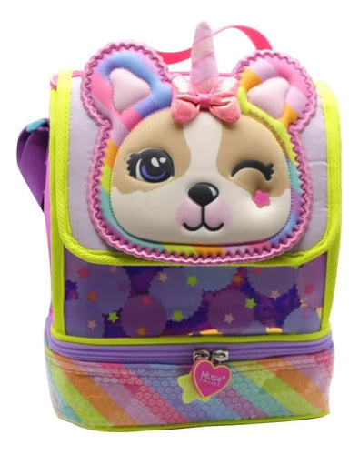 Lunchera Lonchera Infantil Escolar Simones Unicornio Vianda Color Multicolor Lunchera Simones