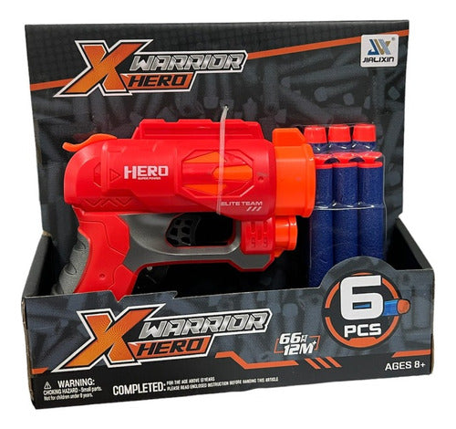 Pistola Hero X Warrior 6 Dardos 53907