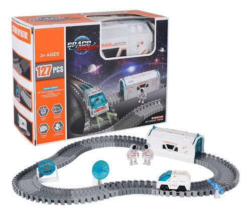 Super Pista Nave Espacial Con Astronautas 53780