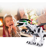 Dino Fire Xl Dinosaurio Robot Lanza Vapor Luz Sonido Ik0021 Color Blanco