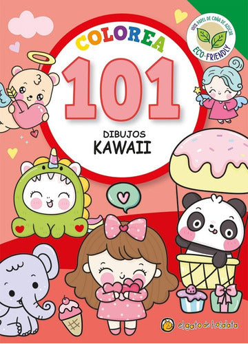 Colorea 101 Dibujos Kawaii Libro Para Niños 3142