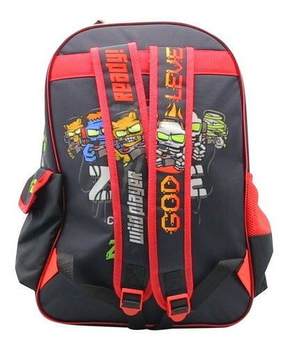 Mochila Espalda Ultra Zombie 18'' Om119 Color Negro