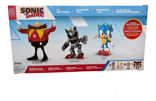 Muñeco Sonic Pack X3 Articulada 10cm Original