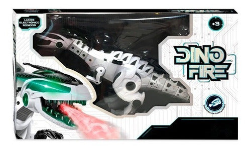 Dino Fire Robot Con Luz Y Sonido Expulsa Efecto Fuego Ik0021