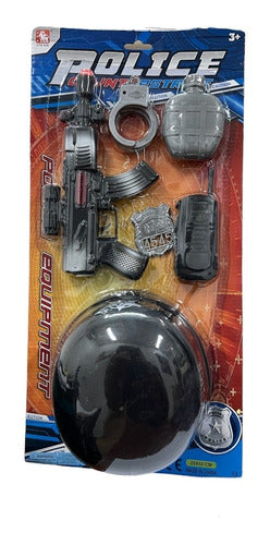 Policia Super Set C/pistola Casco Y Accesorios 53382