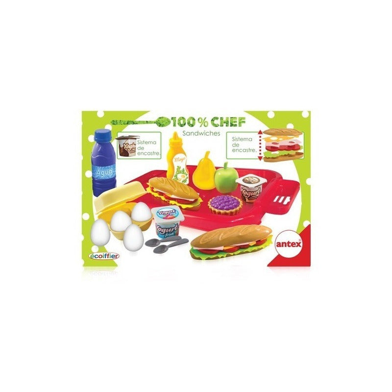 Set De Juego Sandwiches Bandeja Y Accesorios Antex