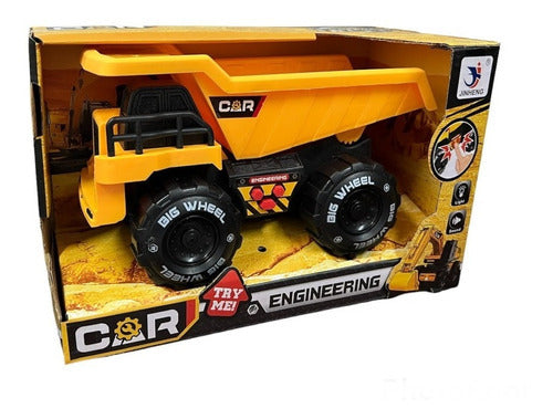 Camion Volcador Con Luz Y Sonido 20cm 7340 Personaje Amarillo