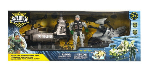 Soldier Combat Playset Militar Con Figura Y Accesorios 6818