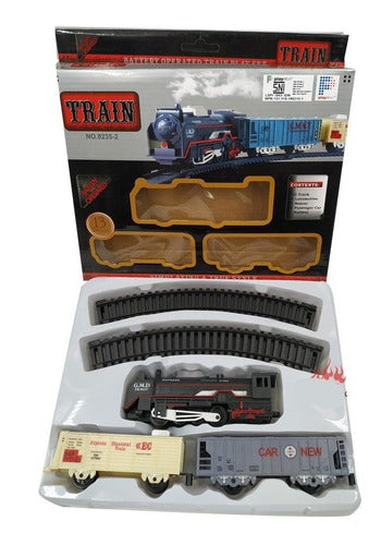 Tren A Pila Clasico Con Vagones Y 13 Piezas 53271