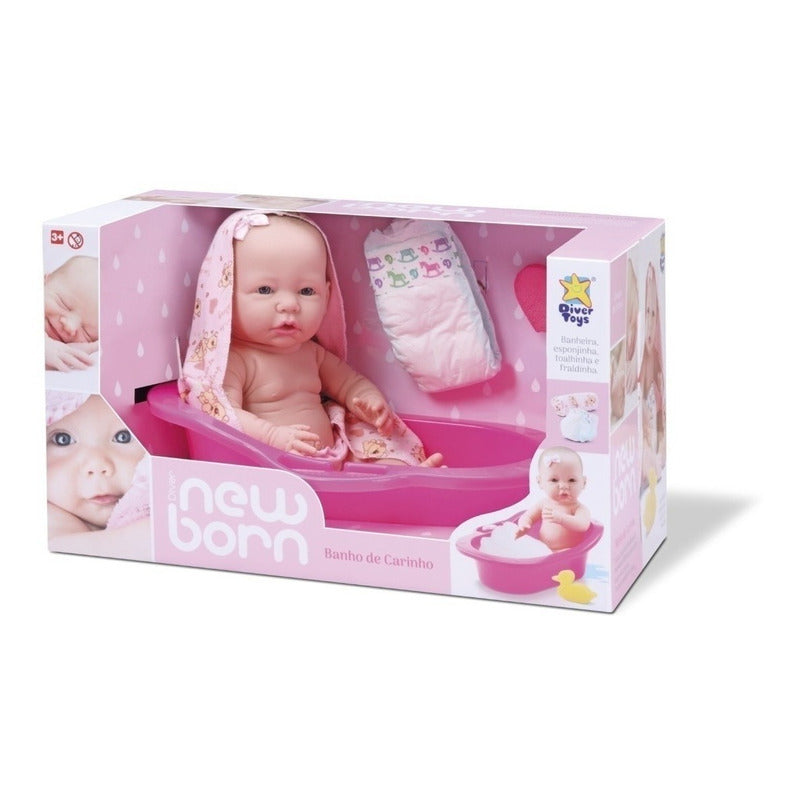 Muñeca Bebe Recien Nacido Mi Primer Baaño Ikdiv020
