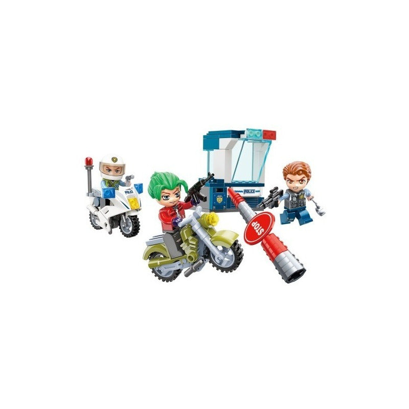 Vehiculos Set Policias Surtido Bloques P/armar 1932 Qman