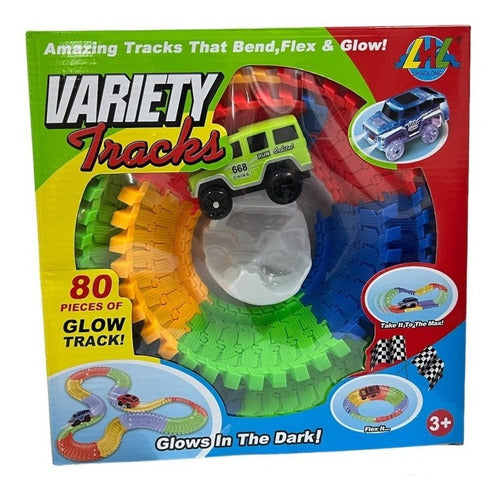 Variety Tracks Pista Flexible Encastrable Auto C/luz 52610