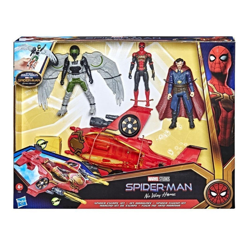 Muñeco Spiderman Set Aracno Jet De Escape F4434 Hasbro