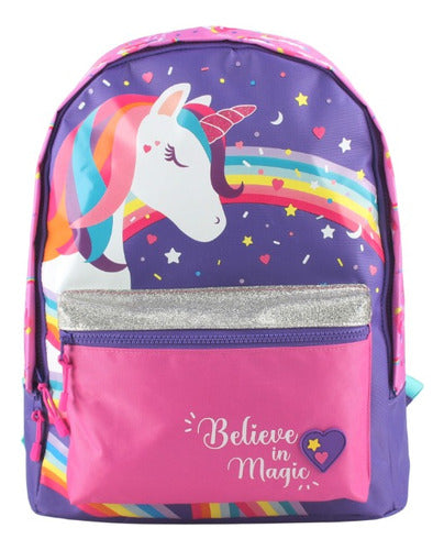 Mochila De Espalda Unicornio 17'' Wabro 11054