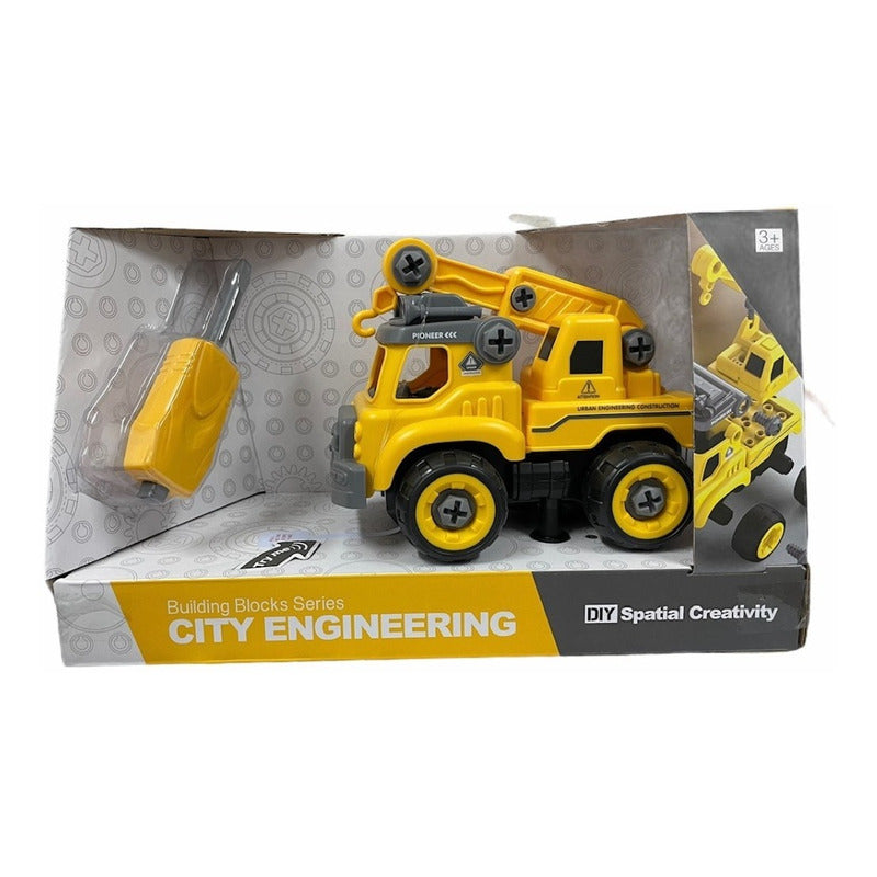 Camion Grua P/armar Y Desarmar Sonido Diy Ik0061