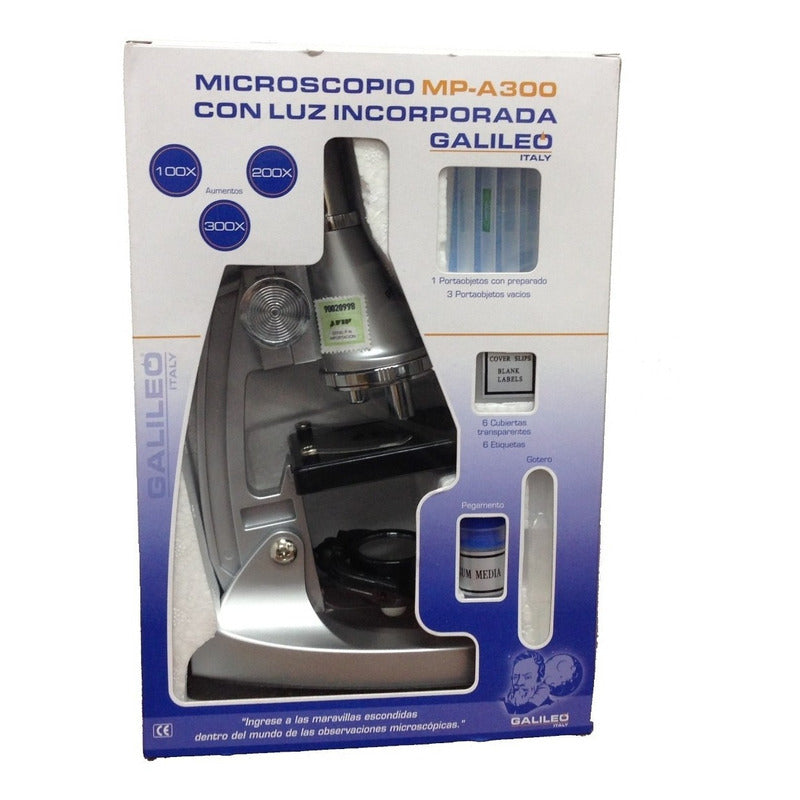 Microscopio Galileo Mp-a300 300x Con Luz Incorporada