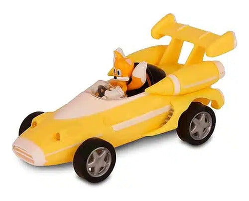 Sonic Vehiculo Tails Auto 9cm Pull Back Original 64194