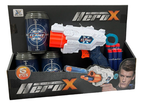 Pistola Hero X  Elite Flame 6 Dardos 53910