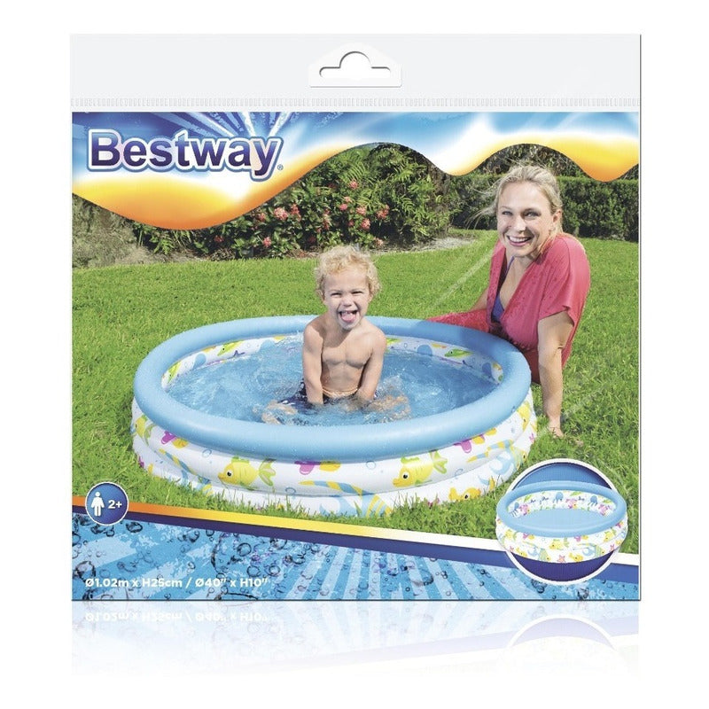 Pileta Inflable Redonda 51008 Transparente 102x25cm Bestway