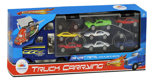 Camion A Friccion Transportador Con 9 Autitos 54429
